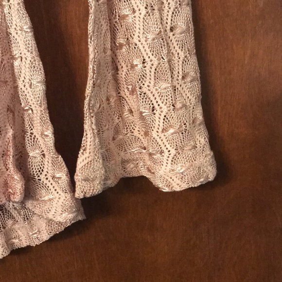 Knit champagne color size L woman’s vintage shirt with bell sleeves . - Picture 3 of 6